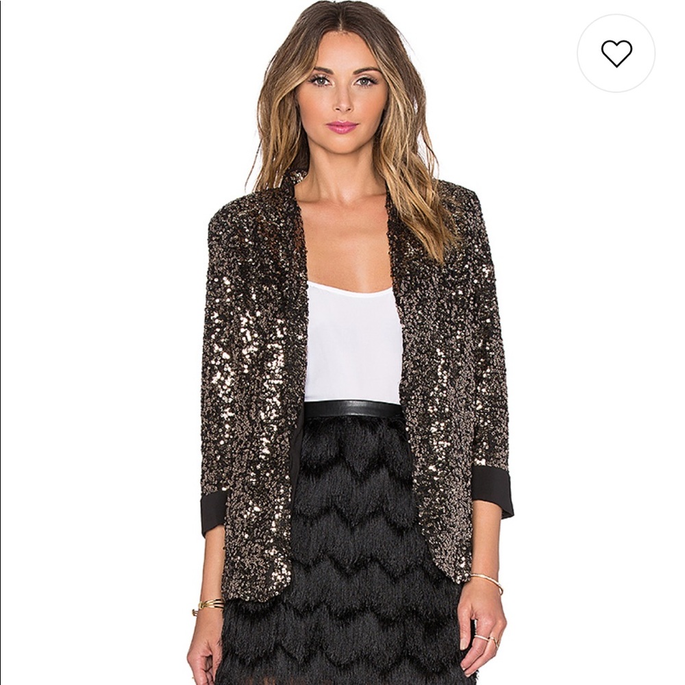 Sam Edelman Gold Sequin Blazer